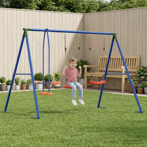 vidaXL Utegunga set Flerfärgsdesign 263 x 185 x 185 cm Stål och PE