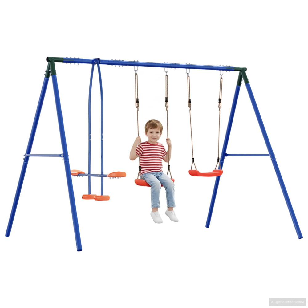 Produktbild för Utegunga set Flerfärgsdesign 263 x 185 x 185 cm Stål och PE