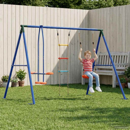 vidaXL Utegunga set Flerfärgsdesign 263 x 185 x 185 cm Stål och PE