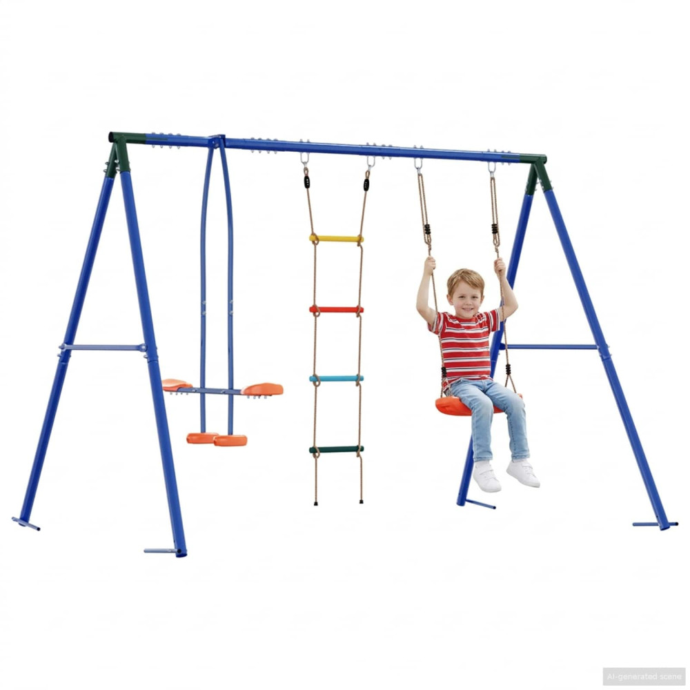 Produktbild för Utegunga set Flerfärgsdesign 263 x 185 x 185 cm Stål och PE
