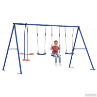 Produktbild för Utegunga set Flerfärgsdesign 330 x 185 x 185 cm Stål och PE
