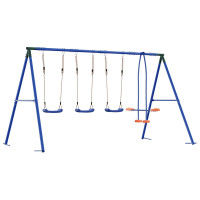 Produktbild för Utegunga set Flerfärgsdesign 330 x 185 x 185 cm Stål och PE