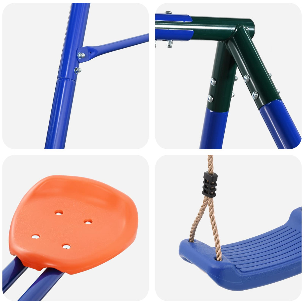 Produktbild för Utegunga set Flerfärgsdesign 330 x 185 x 185 cm Stål och PE
