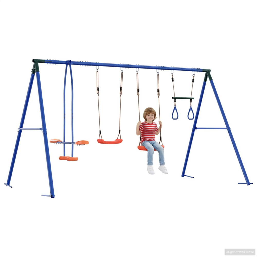 Produktbild för Utegunga set Flerfärgsdesign 330 x 185 x 185 cm Stål och PE