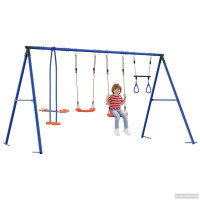 Produktbild för Utegunga set Flerfärgsdesign 330 x 185 x 185 cm Stål och PE