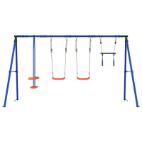 Produktbild för Utegunga set Flerfärgsdesign 330 x 185 x 185 cm Stål och PE