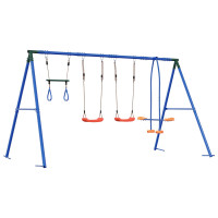 Produktbild för Utegunga set Flerfärgsdesign 330 x 185 x 185 cm Stål och PE