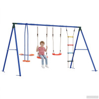 Produktbild för Utegunga set Flerfärgsdesign 330 x 185 x 185 cm Stål och PE