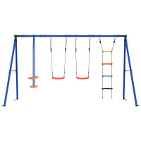 Produktbild för Utegunga set Flerfärgsdesign 330 x 185 x 185 cm Stål och PE