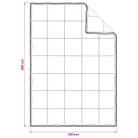 Produktbild för Täckeset med kudde Beige 140 x 200 cm Bomull, Kapok, Polyester