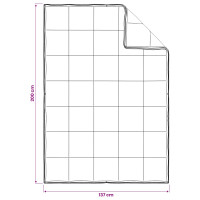 Produktbild för Täckeset med kudde Beige 137 x 200 cm Bomull, Kapok, Polyester