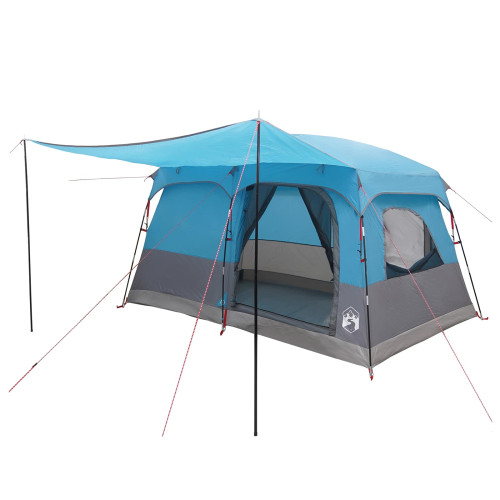 vidaXL Familjetält med tak Blå 320 x 210 x 180 cm Polyester