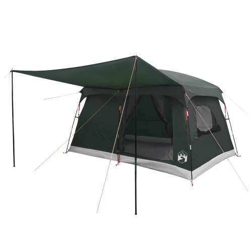 vidaXL Familjetält med tak Armégrön 320 x 210 x 180 cm Polyester