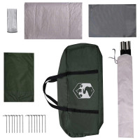 Produktbild för Familjetält med tak Armégrön 320 x 210 x 180 cm Polyester