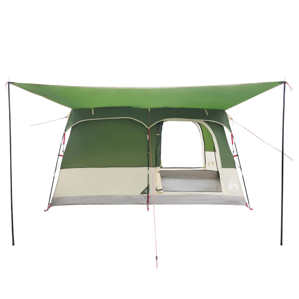 Produktbild för Familjetält med tak Grön 380 x 260 x 190 cm Polyester