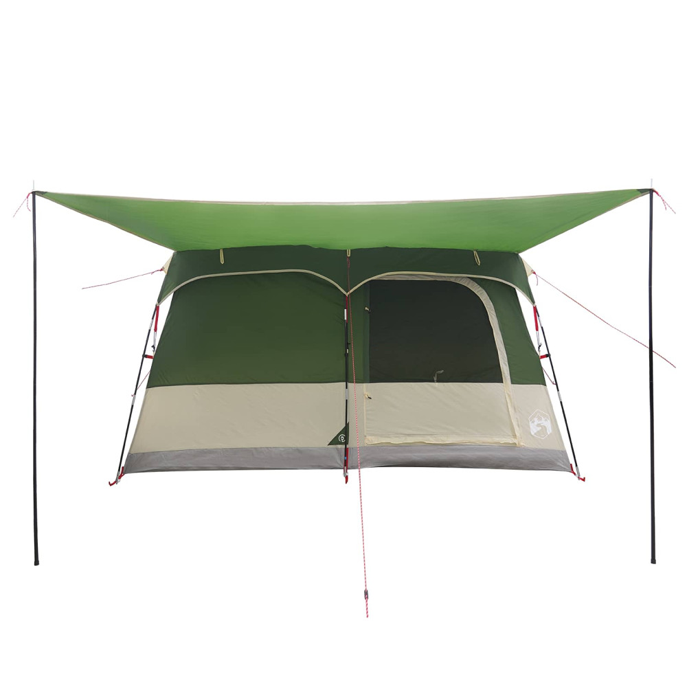 Produktbild för Familjetält med tak Grön 380 x 260 x 190 cm Polyester