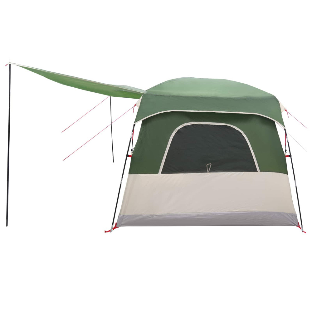 Produktbild för Familjetält med tak Grön 380 x 260 x 190 cm Polyester