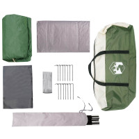 Produktbild för Familjetält med tak Grön 380 x 260 x 190 cm Polyester