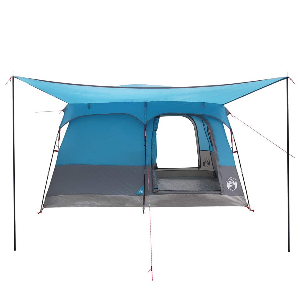 Produktbild för Familjetält med tak Blå 380 x 260 x 190 cm Polyester