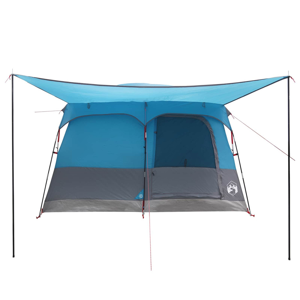 Produktbild för Familjetält med tak Blå 380 x 260 x 190 cm Polyester