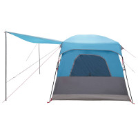 Produktbild för Familjetält med tak Blå 380 x 260 x 190 cm Polyester