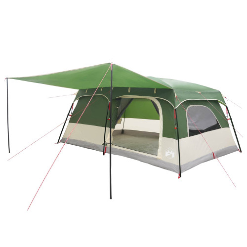 vidaXL Familjetält med tak Grön 500 x 400 x 230 cm Polyester och Stål