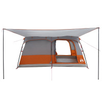 Produktbild för Familjetält med tak Grå och orange 500 x 400 x 230 cm