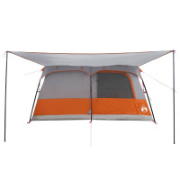 Produktbild för Familjetält med tak Grå och orange 500 x 400 x 230 cm
