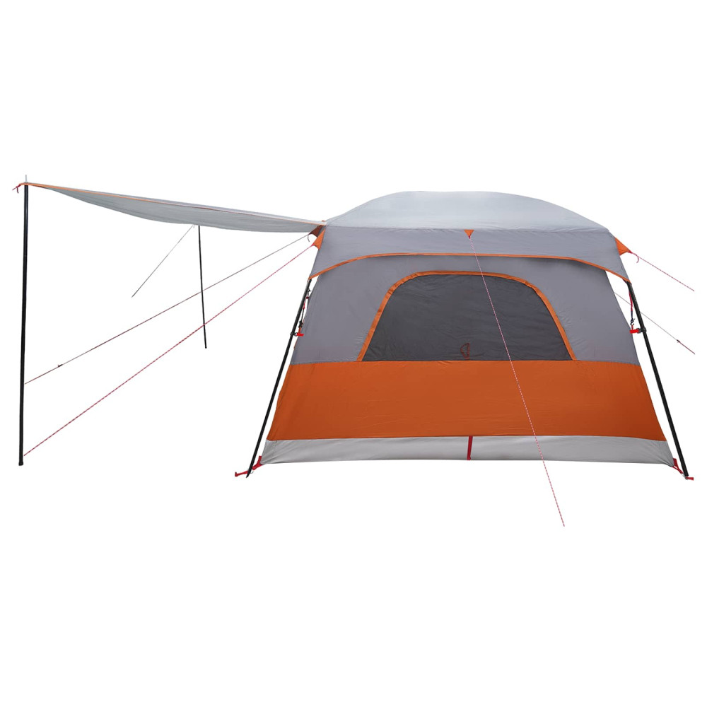 Produktbild för Familjetält med tak Grå och orange 500 x 400 x 230 cm