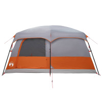 Produktbild för Familjetält med tak Grå och orange 500 x 400 x 230 cm