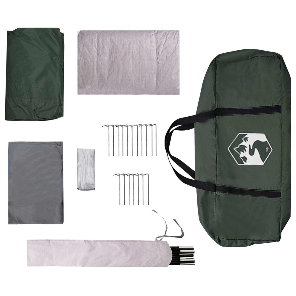 Produktbild för Familjetält Armégrön 500 x 400 x 230 cm Polyester och Stål