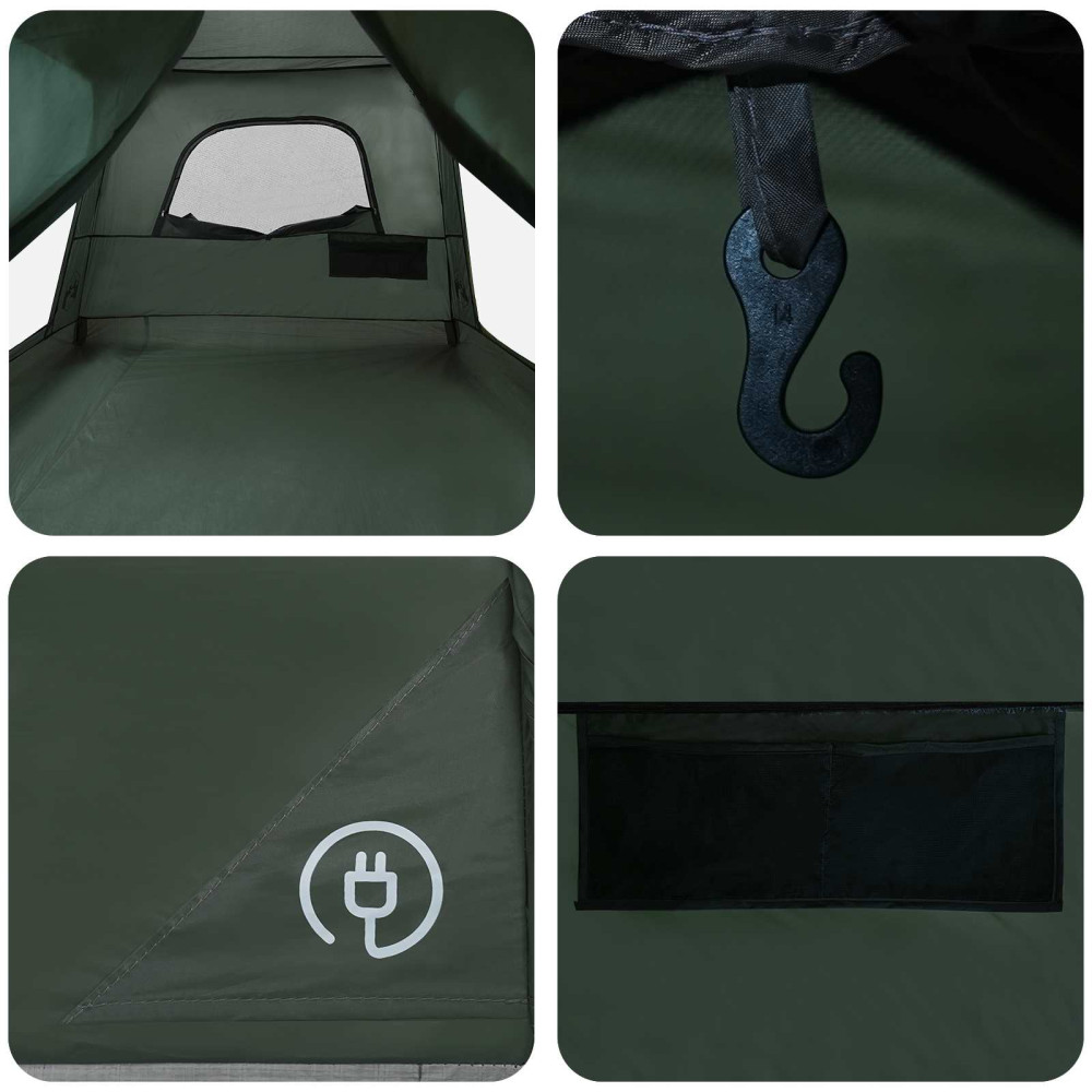 Produktbild för Familjetält Armégrön 500 x 400 x 230 cm Polyester och Stål