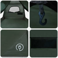 Produktbild för Familjetält Armégrön 500 x 400 x 230 cm Polyester och Stål