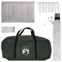 Produktbild för Stuga Tält med tak Armégrön 210 x 210 x 138 cm Polyester
