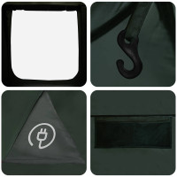 Produktbild för Stuga Tält med tak Armégrön 210 x 210 x 138 cm Polyester