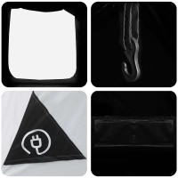 Produktbild för Stuga Tält med tak Vit Blackout 210 x 210 x 138 cm Polyester