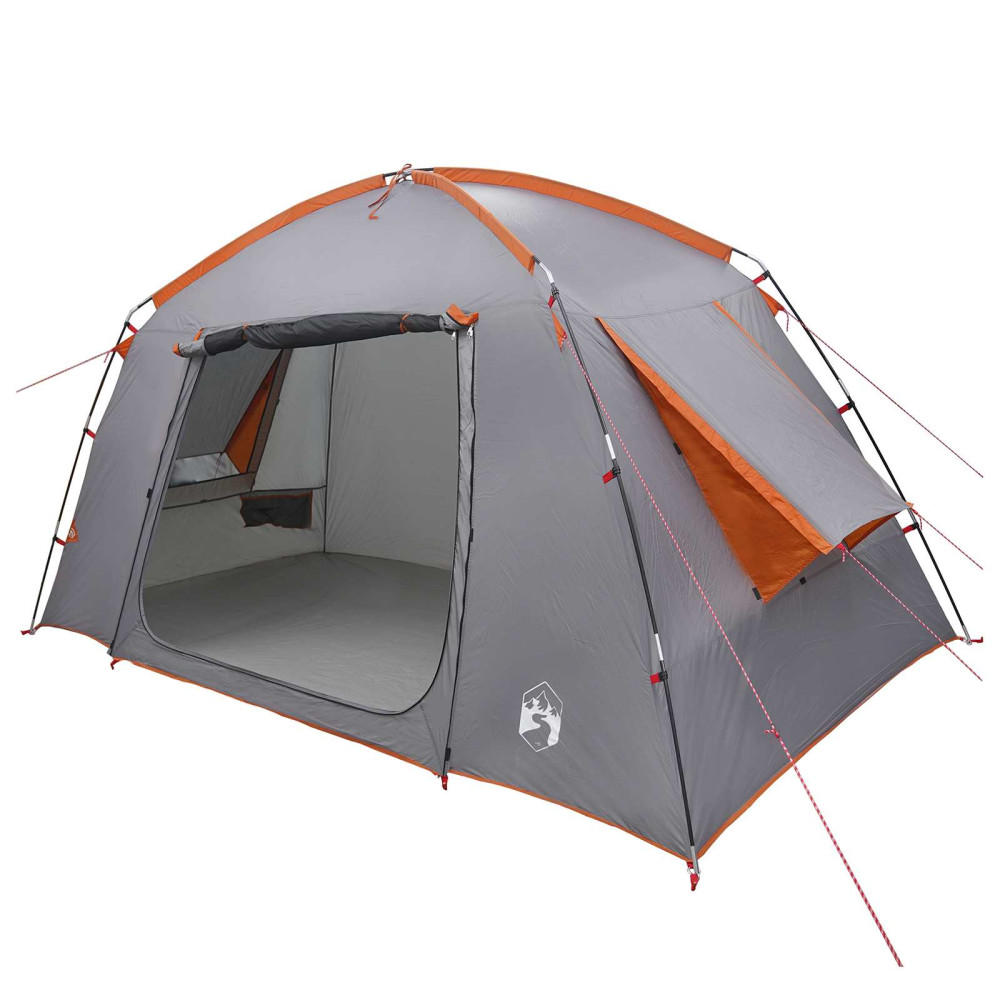 Produktbild för Stuga Tält med tak Grå och orange 300 x 210 x 156 cm Polyester