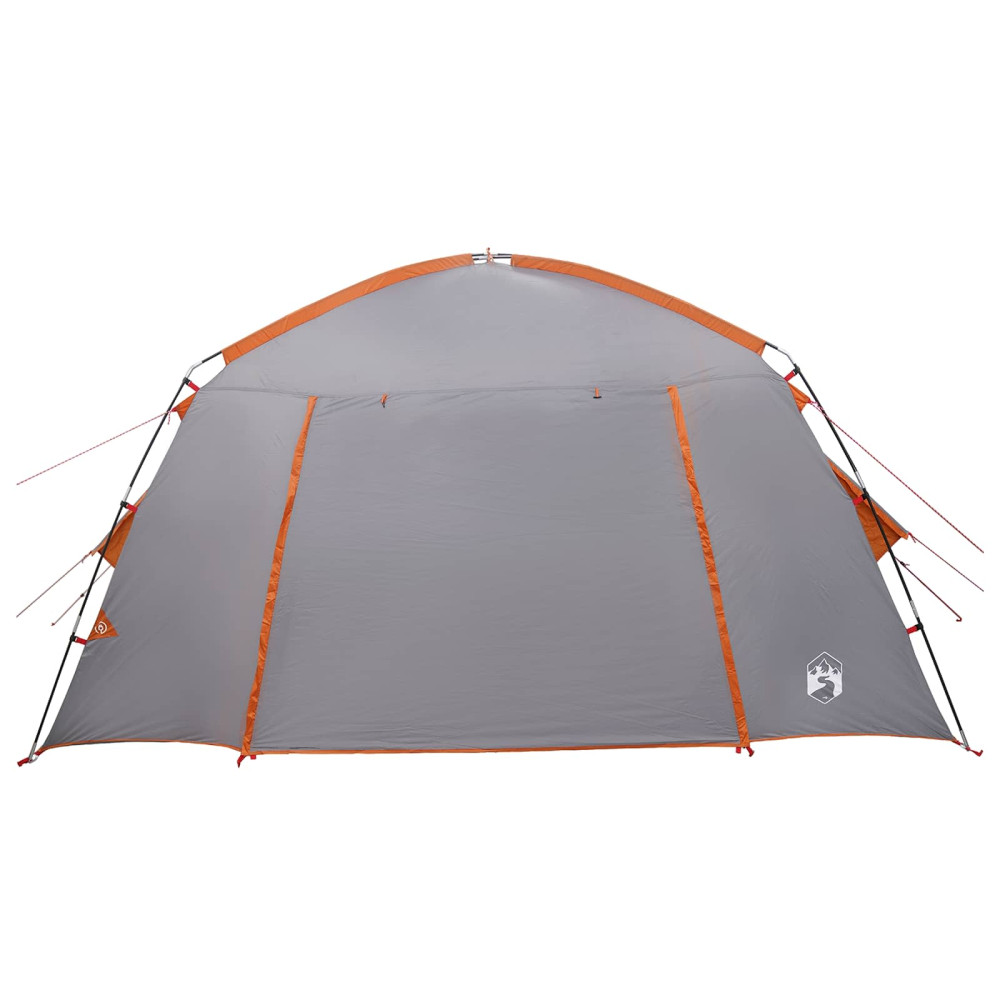 Produktbild för Stuga Tält med tak Grå och orange 300 x 210 x 156 cm Polyester