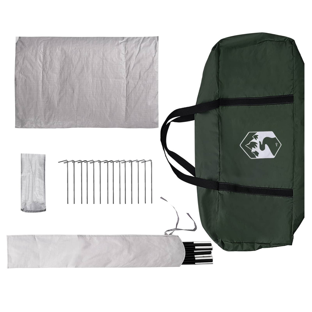 Produktbild för Stuga Tält med tak Armégrön 300 x 210 x 156 cm Polyester