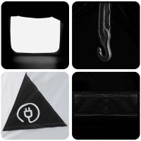 Produktbild för Stuga Tält med tak Vit Blackout 300 x 210 x 156 cm Polyester
