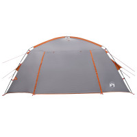 Produktbild för Stuga Tält med tak Grå och orange 400 x 210 x 180 cm Polyester