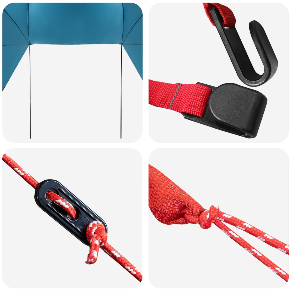 Produktbild för Bil tält med tak Blå 350 x 250 cm Polyester och Stål