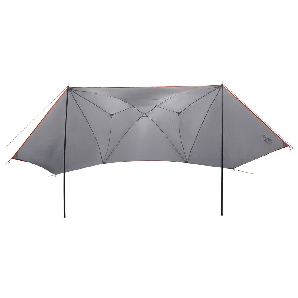 Produktbild för Bil tält med tak Grå och orange 350 x 250 cm Polyester och Stål
