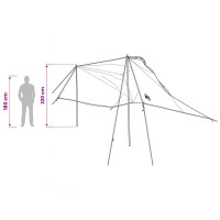 Produktbild för Bil tält med tak Armégrön 350 x 250 cm Polyester och Stål