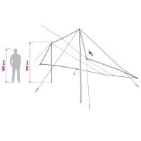 Produktbild för Fordonmarkis med tak Grön 518 x 580 x 215 cm Polyester och Stål
