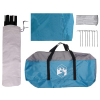 Produktbild för Fordonmarkis med tak Blå 518 x 580 x 215 cm Polyester och Stål