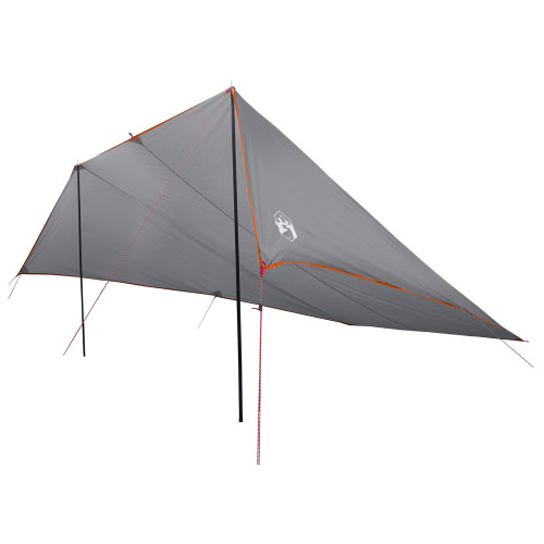 vidaXL Fordonmarkis med tak Grå och orange 518 x 580 x 215 cm