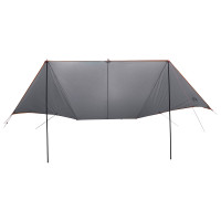 Produktbild för Fordonmarkis med tak Grå och orange 518 x 580 x 215 cm