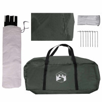 Produktbild för Fordonmarkis Armégrön 518 x 580 x 215 cm Polyester och Stål