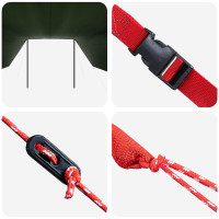 Produktbild för Fordonmarkis Armégrön 518 x 580 x 215 cm Polyester och Stål